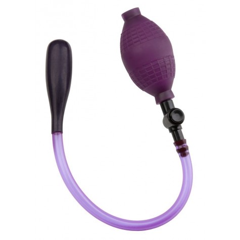 Фиолетовый анальный фаллоимитатор с вакуумным расширением